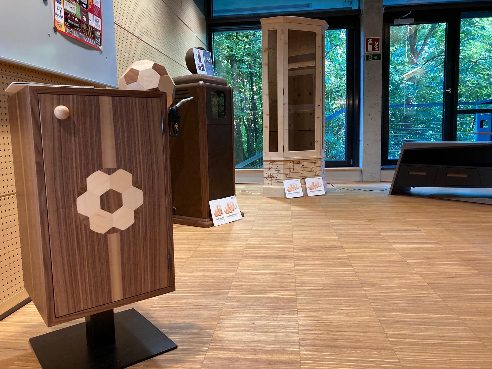 Einfallsreichtum und handwerkliches K&ouml;nnen zeigen sich in der Kreativm&ouml;belausstellung im Foyer der Wirtschaftskammer Lienz. Foto: Stangl
