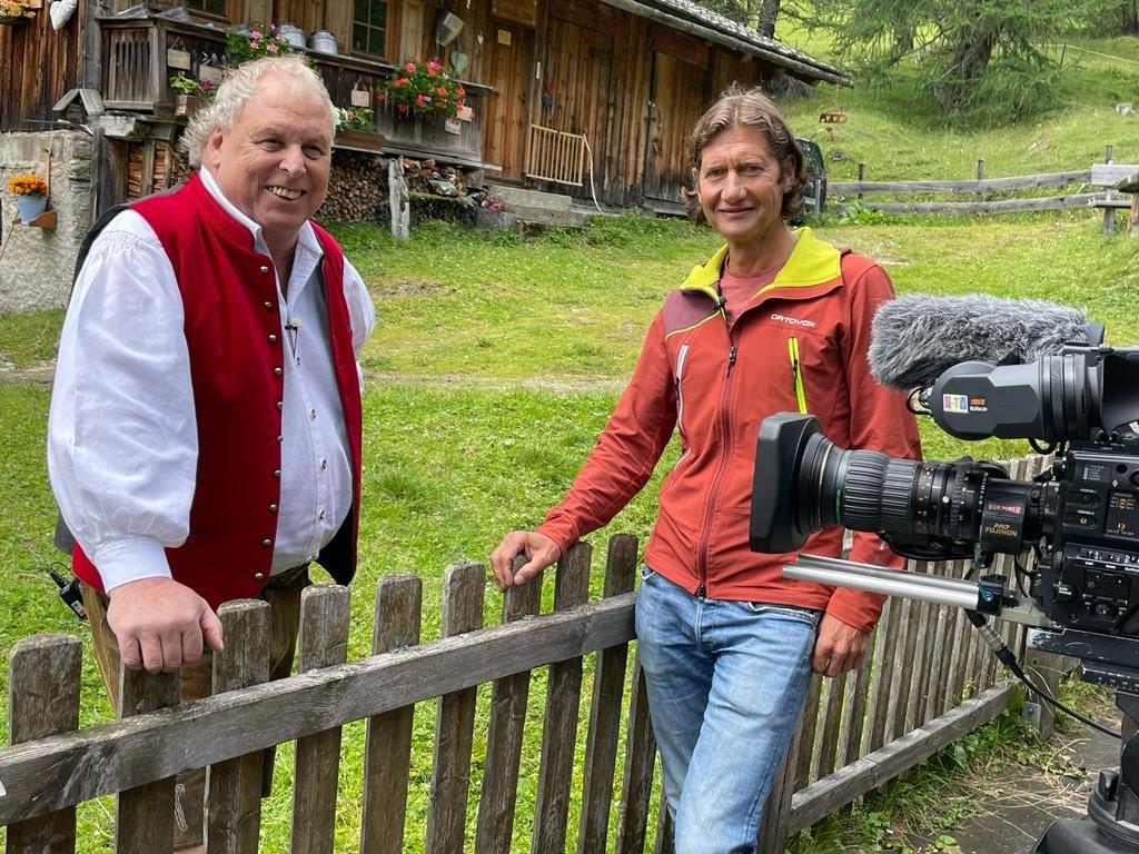 Moderator Robert Wieser beim Interview mit Martin Gratz