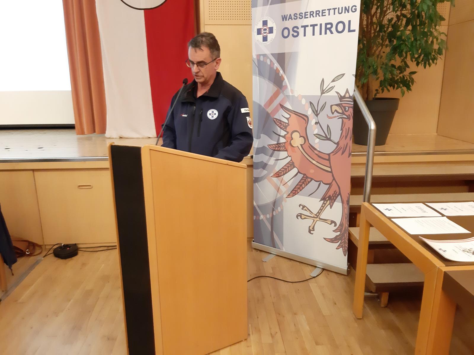 Pr&auml;sident Meinhard Pargger will Budget- und Planungssicherheit f&uuml;r die Wasserrettung Osttirol, die mit 45.000 Euro pro Jahr auskommen muss. Foto: Abart