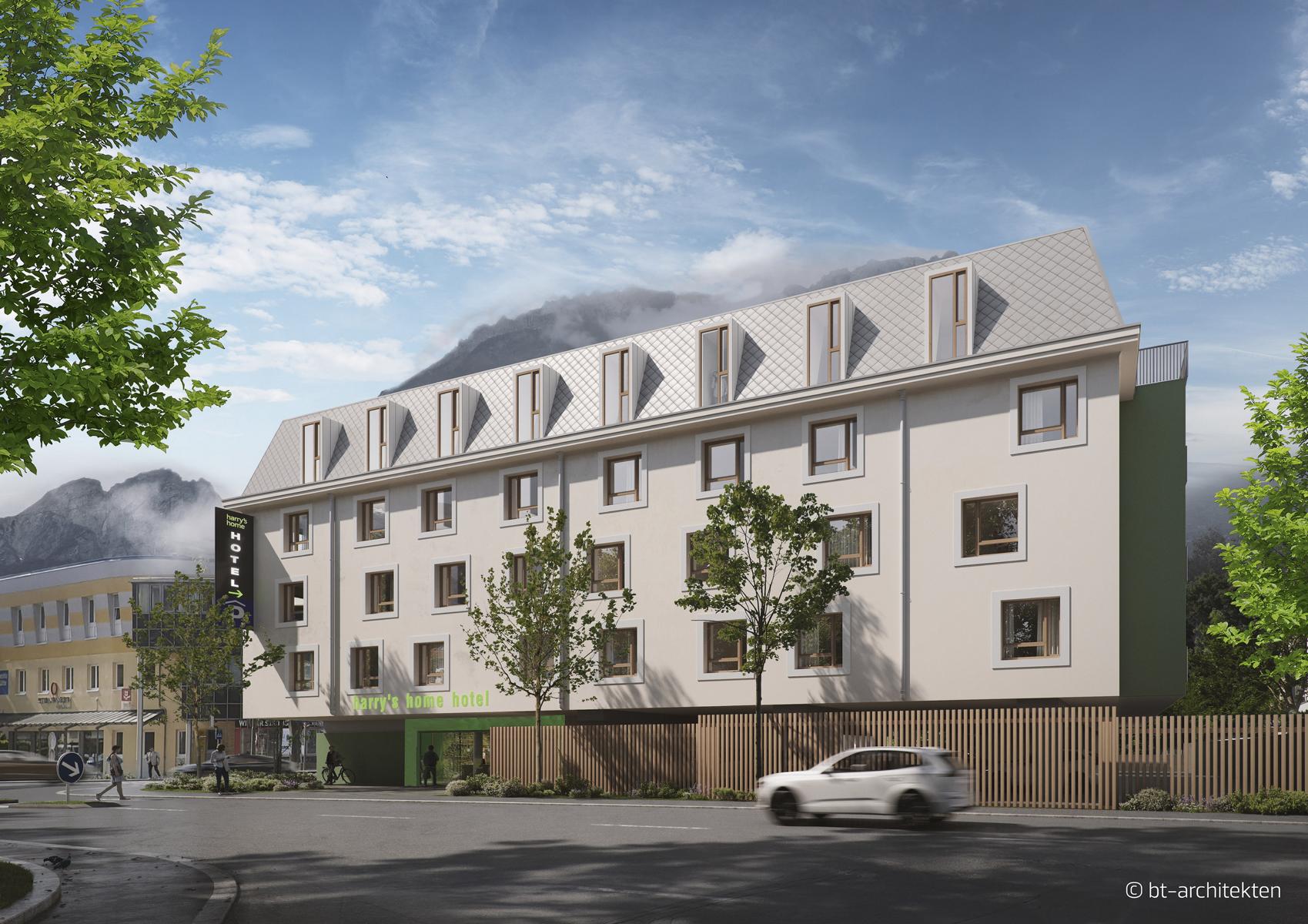 Das Hotelprojekt in Lienz, Visualisierung: bt-architekten