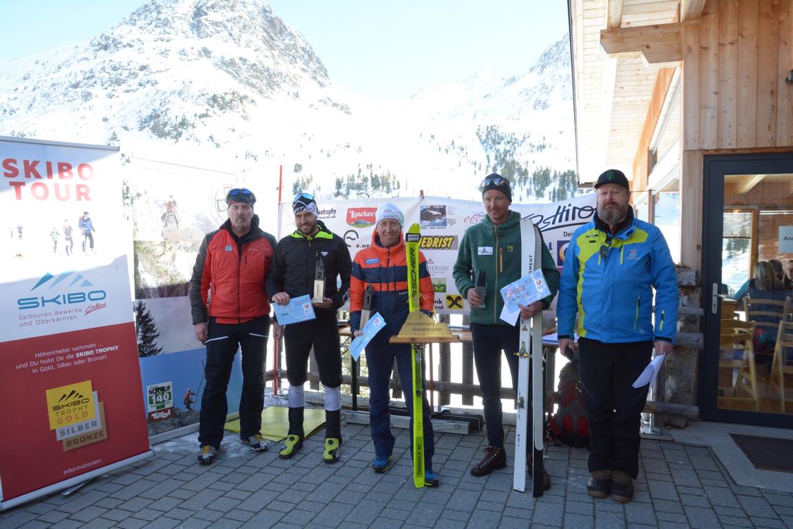 Sieger Sportklasse Herren v.l. Obmann BR Defereggental Kristler Sigi, Mangger Lukas, Hoffmann Christian, Huber Josef, Obmann SU St. Veit Obkircher Clemens