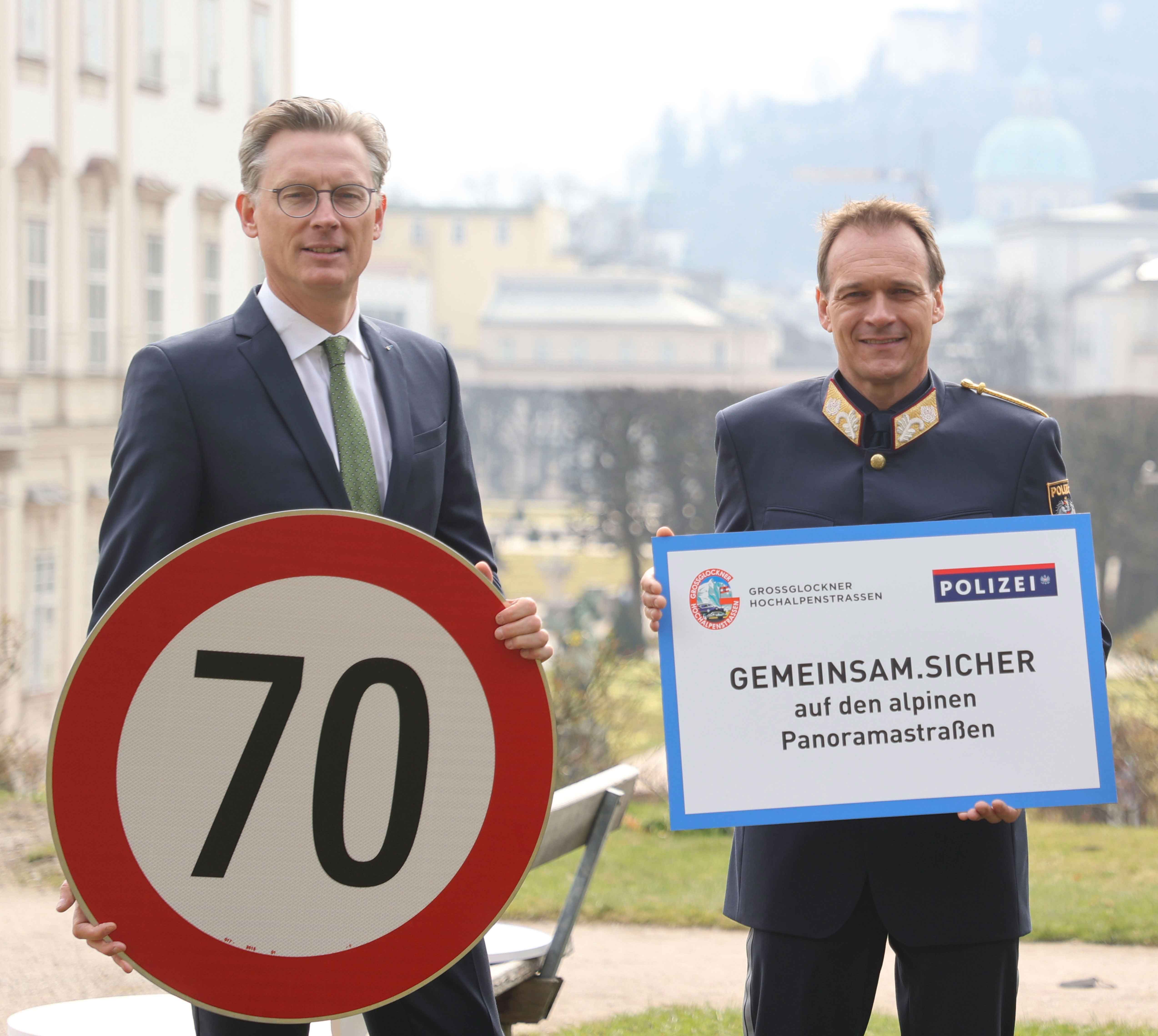 v.l.: Johannes H&ouml;rl (Vorstand GROHAG) und Bernhard Rausch (Landespolizeidirektor Salzburg)