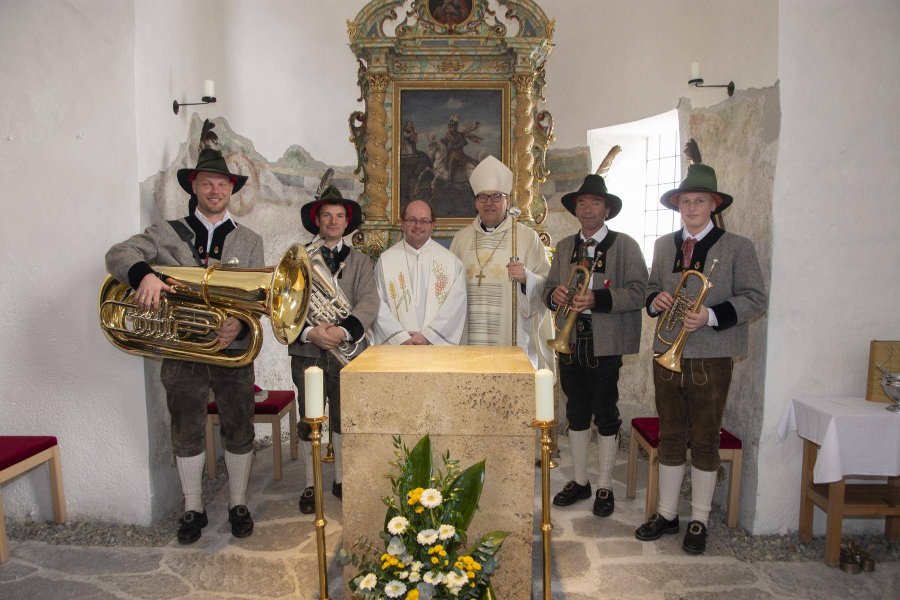 Musikalische Umrahmung durch die Bl&auml;sergruppe. Foto: Pfarre Kals
