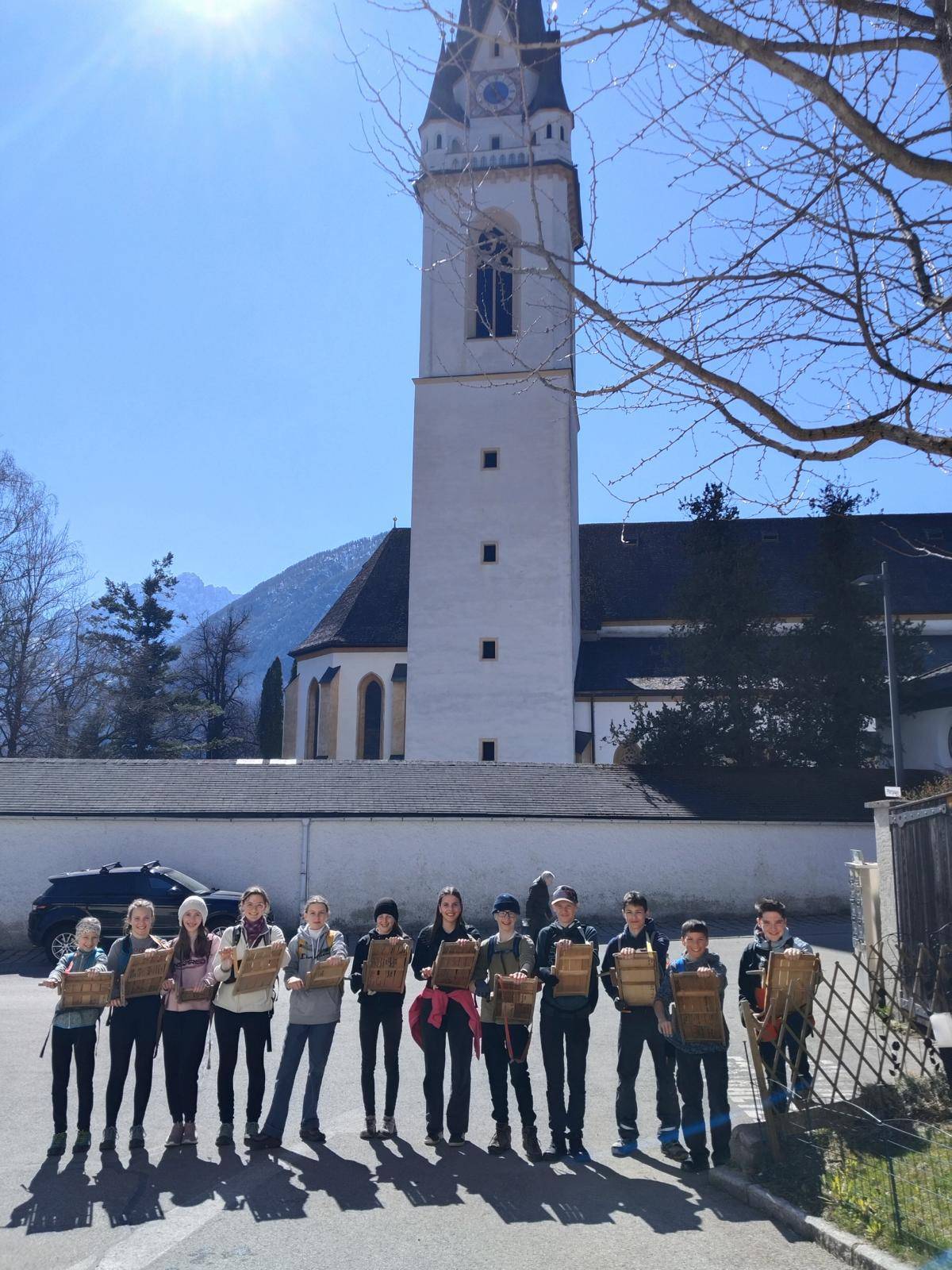 Kurz bevor es in den Turm hinaufgeht... Foto: Pircher