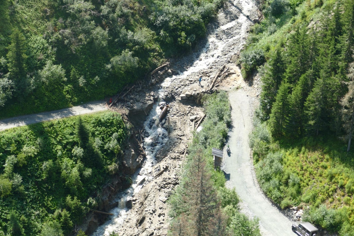 Nach Mure im Goldriedgraben werden Sperren erneuert