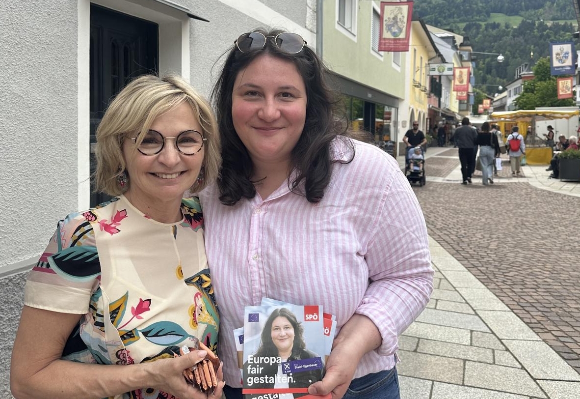 Tiroler SP&Ouml;-Kandidatin f&uuml;r EU Wahl unterwegs in Lienz