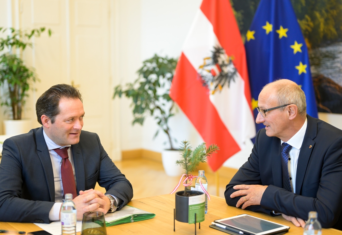 Antrittsbesuch von LH Mattle bei Landwirtschaftsminister