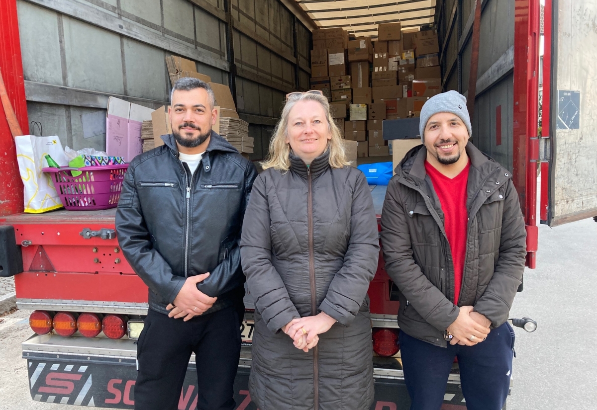 Lebensmittel, Medikamente und Verbandsmaterial f&uuml;r Ukraine