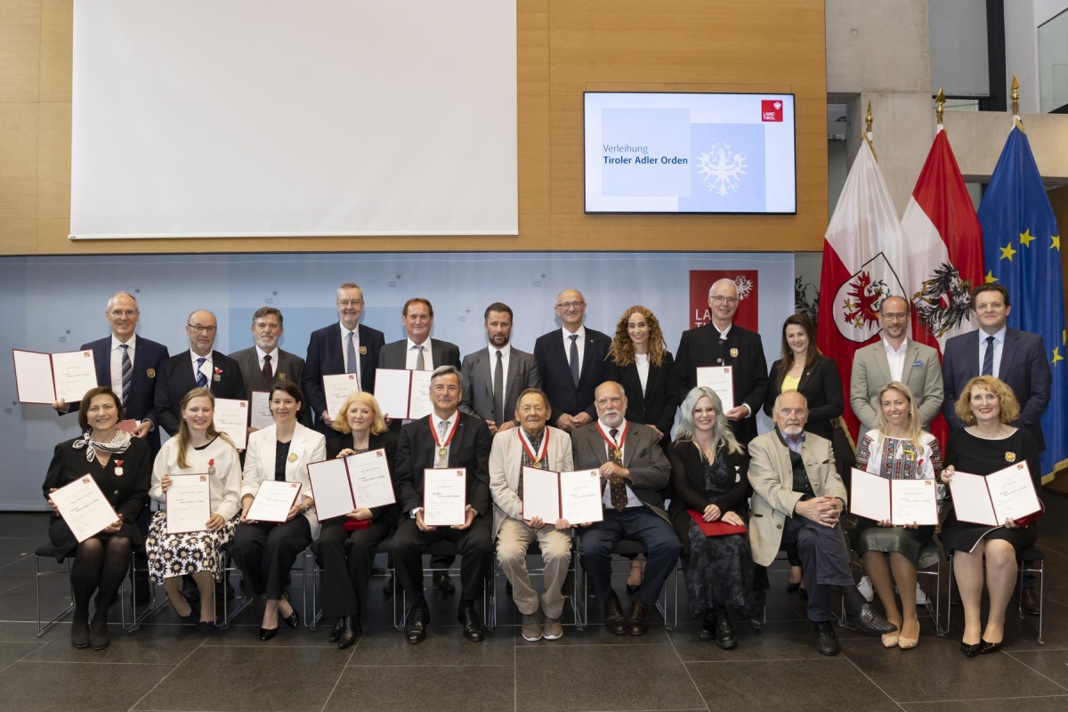 Tiroler Adler-Orden f&uuml;r 17 Pers&ouml;nlichkeiten