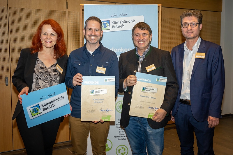 Vier neue Klimab&uuml;ndnis-Betriebe in Osttirol