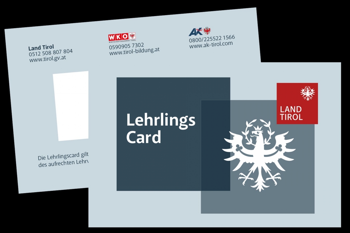 Tiroler Lehrlingscard im neuen Design
