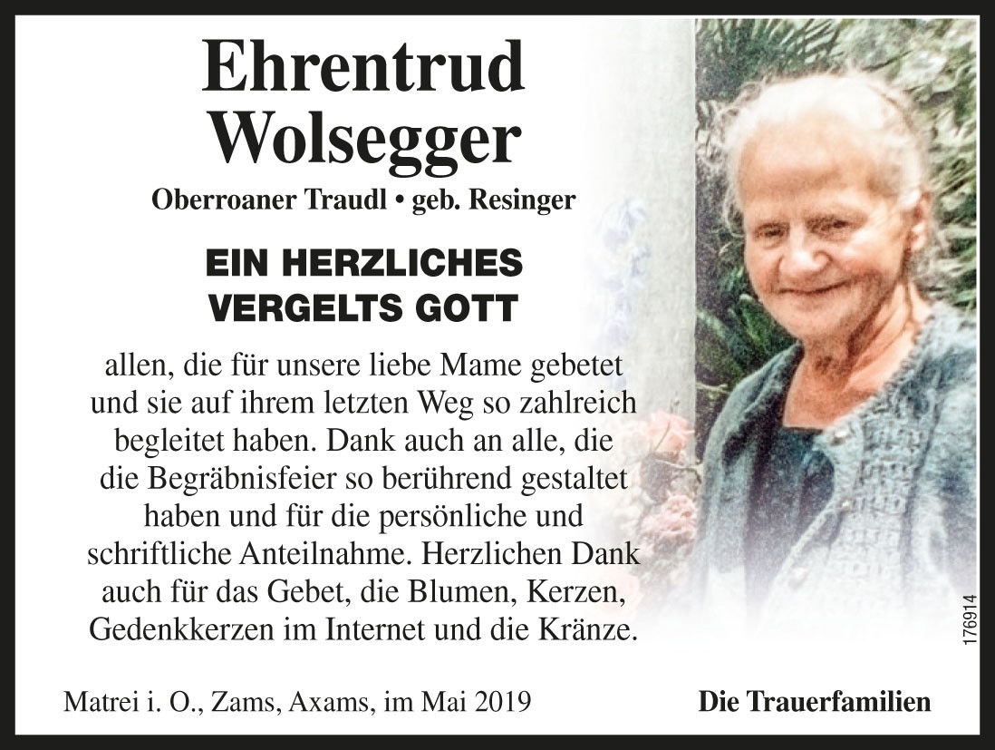 Ehrentrud Wolsegger