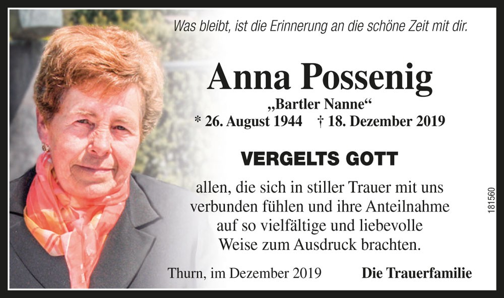 Anna Possenig, vlg. Bartler
