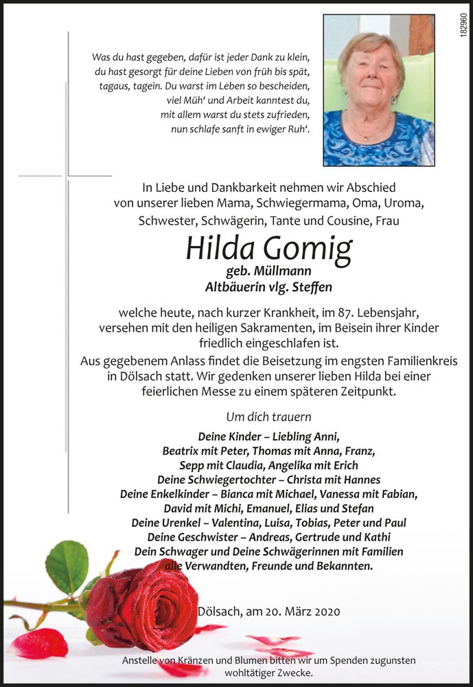 Hilda Gomig, vlg. Steffen