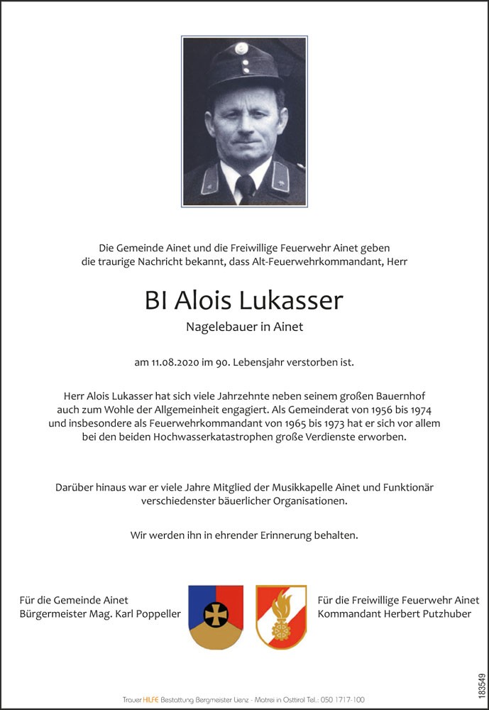 Alois Lukasser, vlg. Nagele