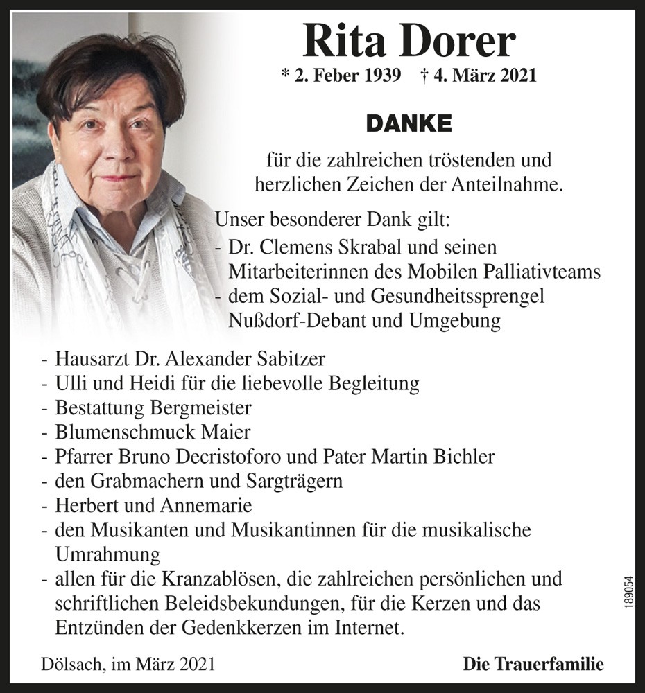 Rita Dorer geb. Gollner 