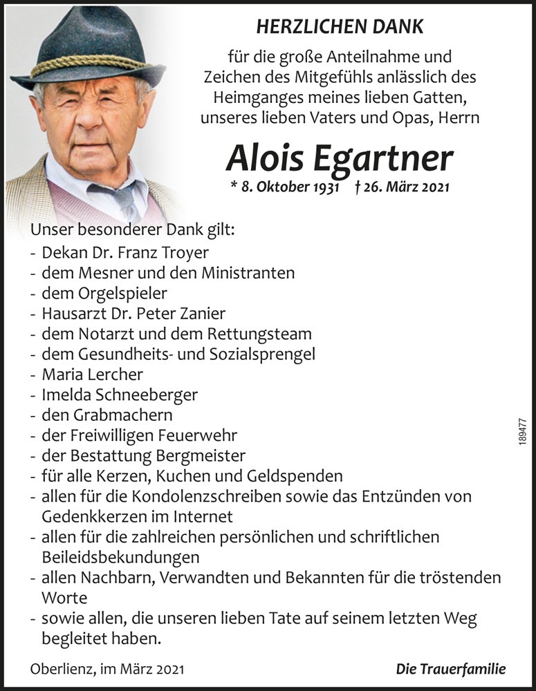 Alois Egartner, vlg. Mesner