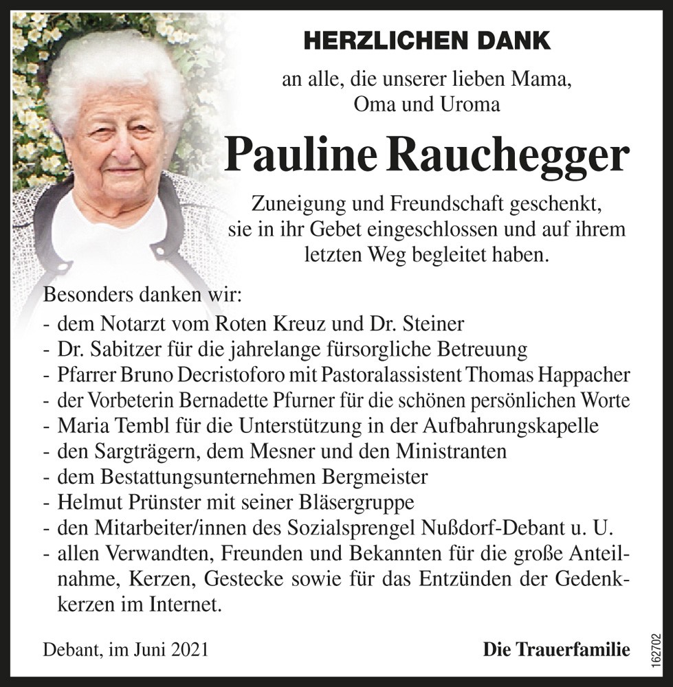 Pauline Rauchegger, geb. Maier 