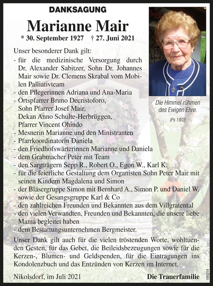 Marianne Mair, geb. Astner