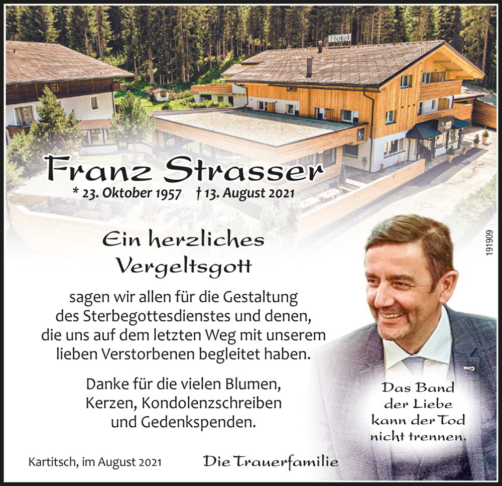 Franz Strasser, Gastwirt "Hotel Waldruhe"