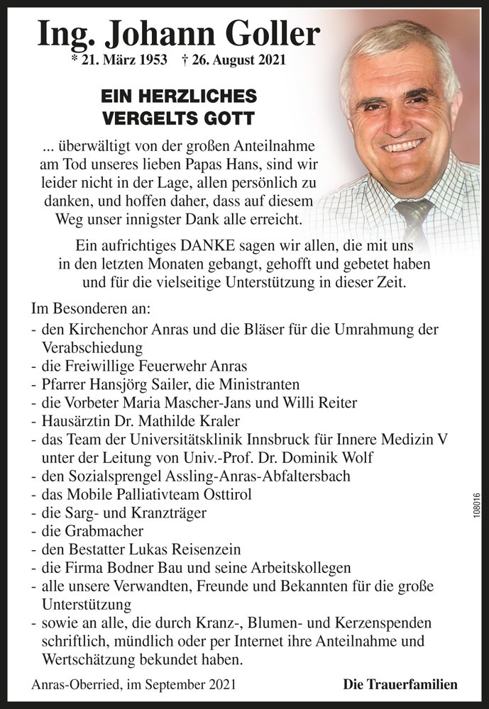 Ing. Johann Goller, vlg. Bartler 