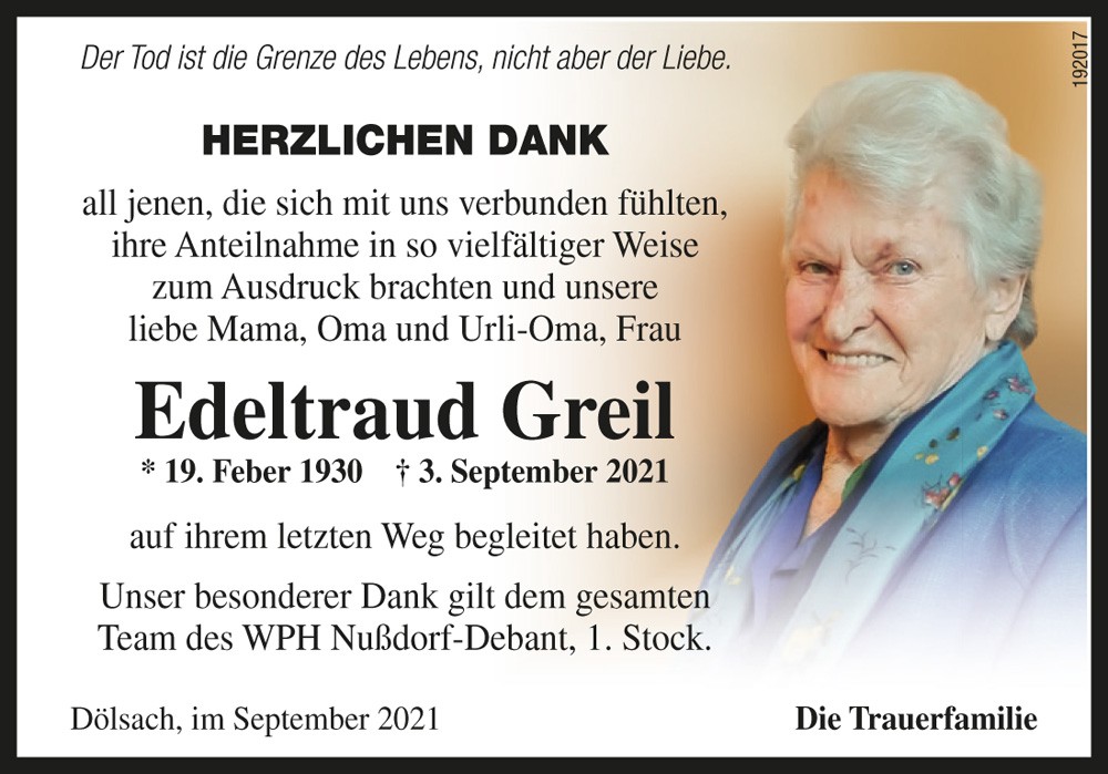 Edeltraud Greil geb. Wibmer 