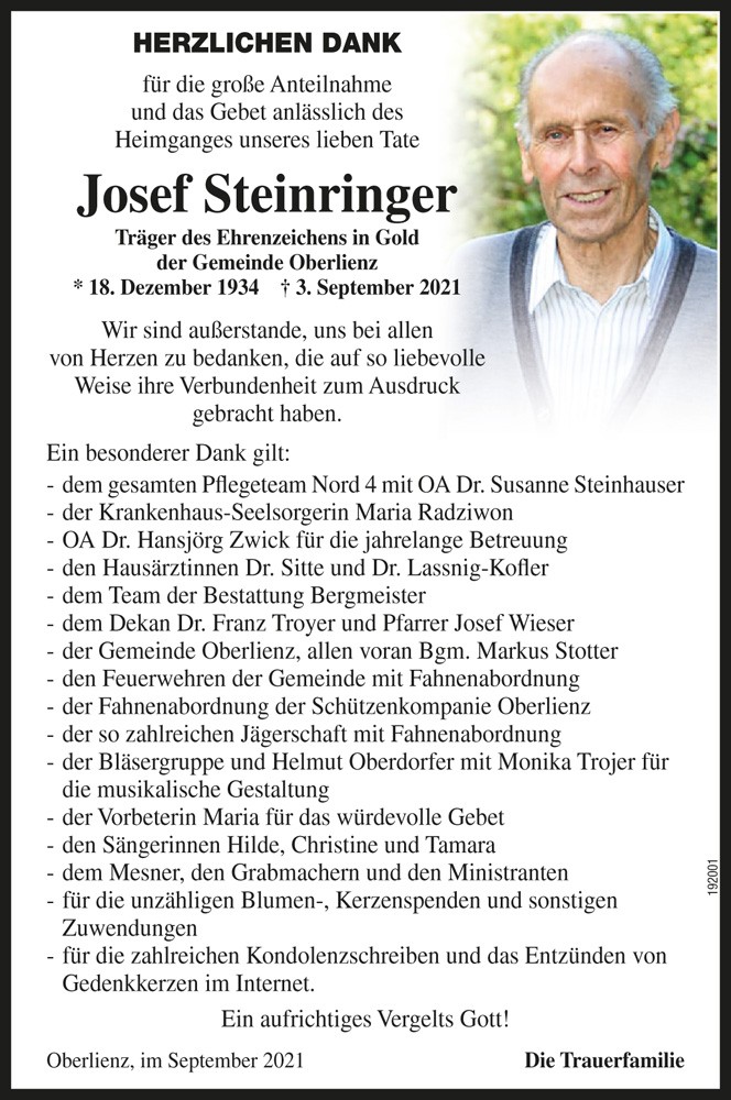 Josef Steinringer Waldh&auml;usl Seppl 