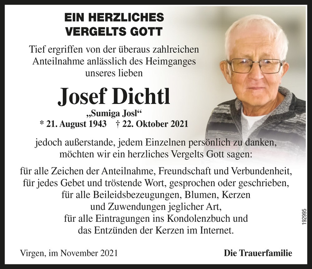 Josef Dichtl, "Sumiga Josl"