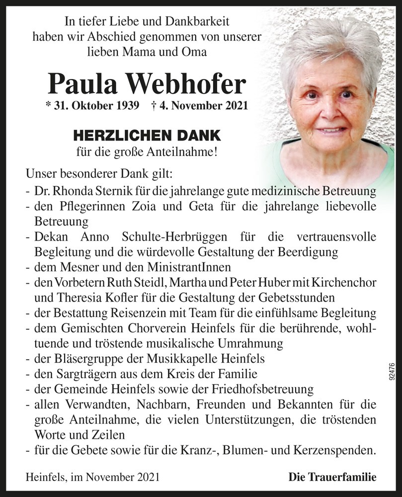 Paula Webhofer, geb. Bachmann