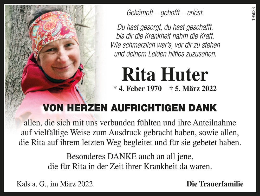 Rita Huter, geb. Theurl