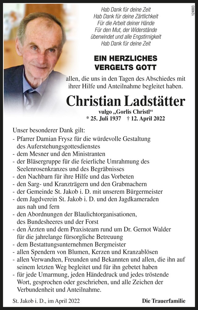 Christian Ladst&auml;tter, "Gorlis Christl"