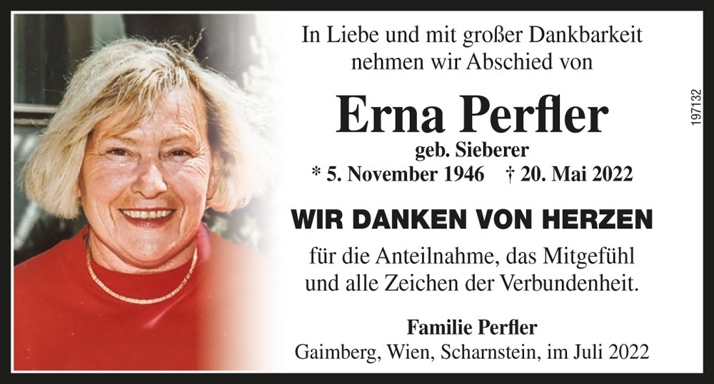 Erna Perfler geb. Sieberer