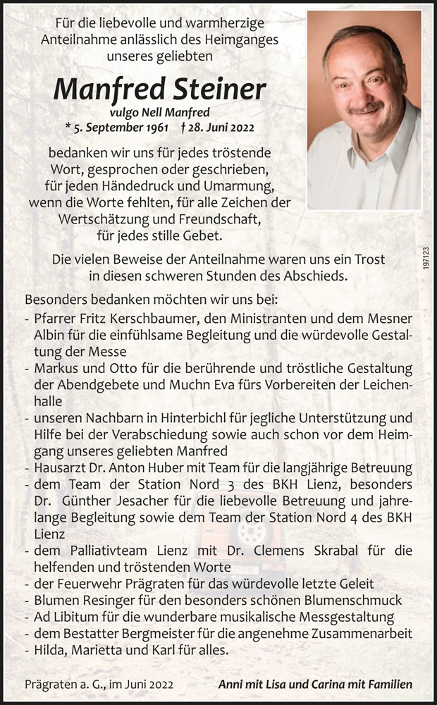 Manfred Steiner, vlg. Nell Manfred