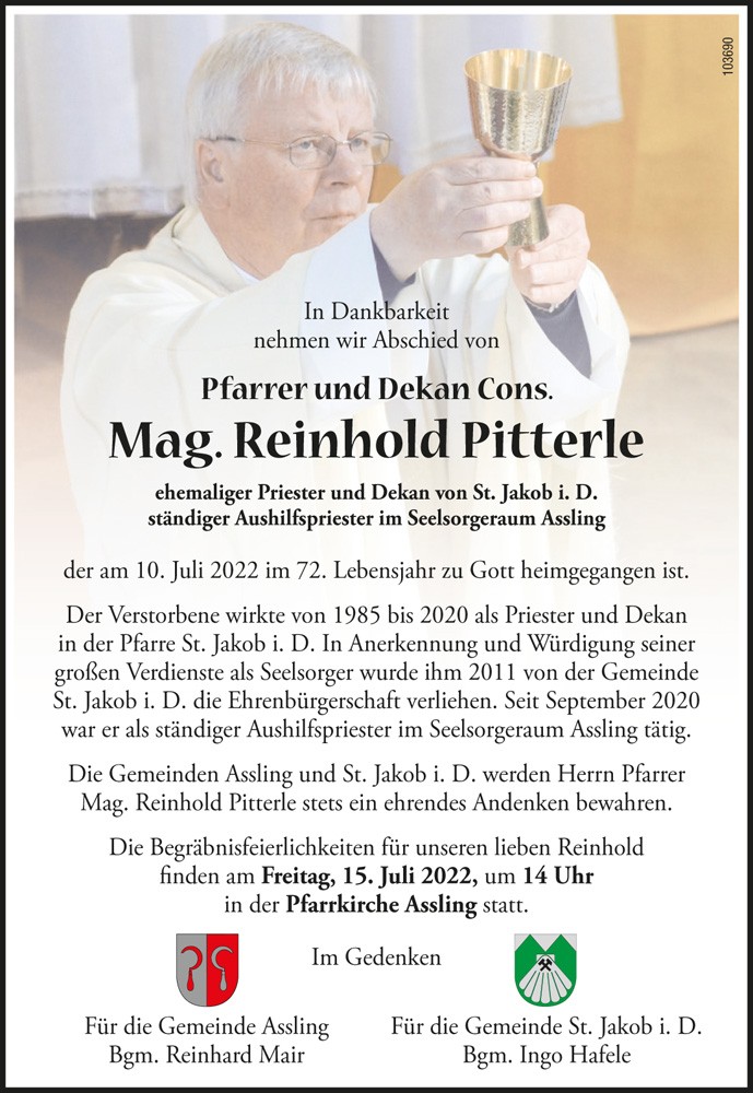 Pfr. Mag. Reinhold Pitterle
