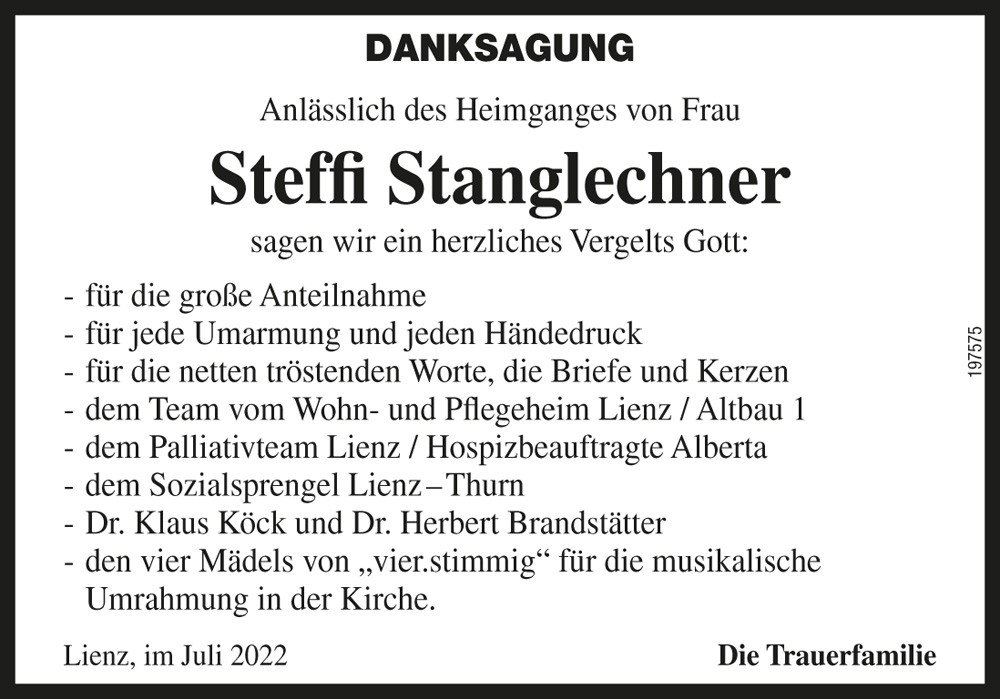 Steffi Stanglechner, geb. G&auml;nsweider