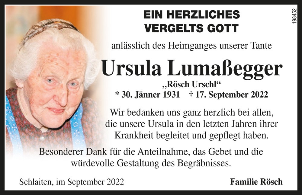 Ursula Luma&szlig;egger, "R&ouml;sch Urschl"