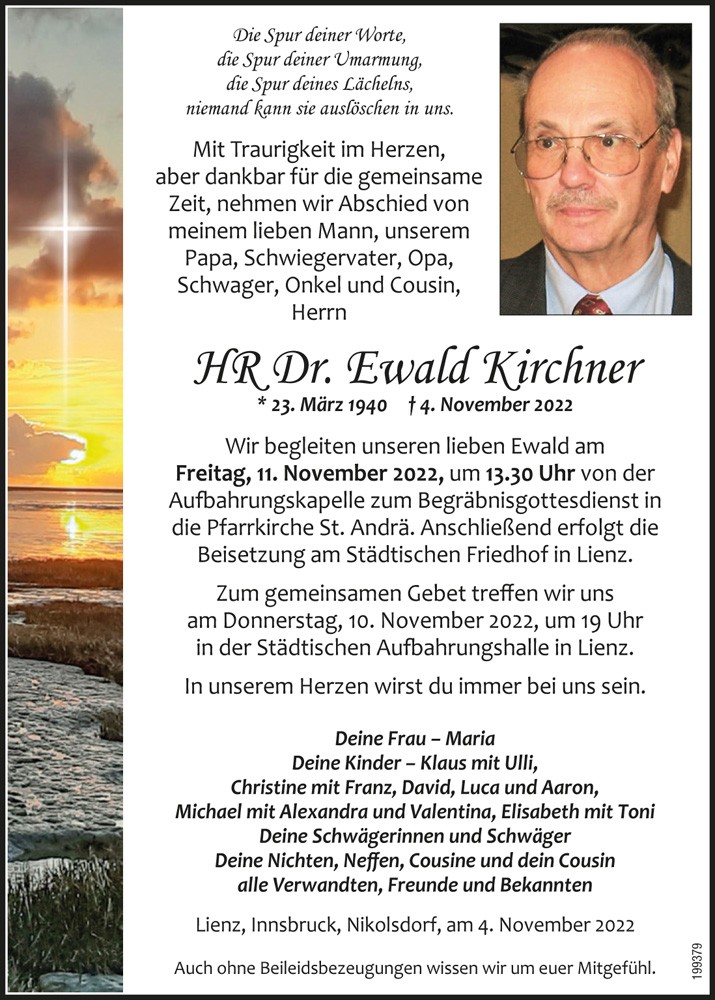 HR Dr. Ewald Kirchner