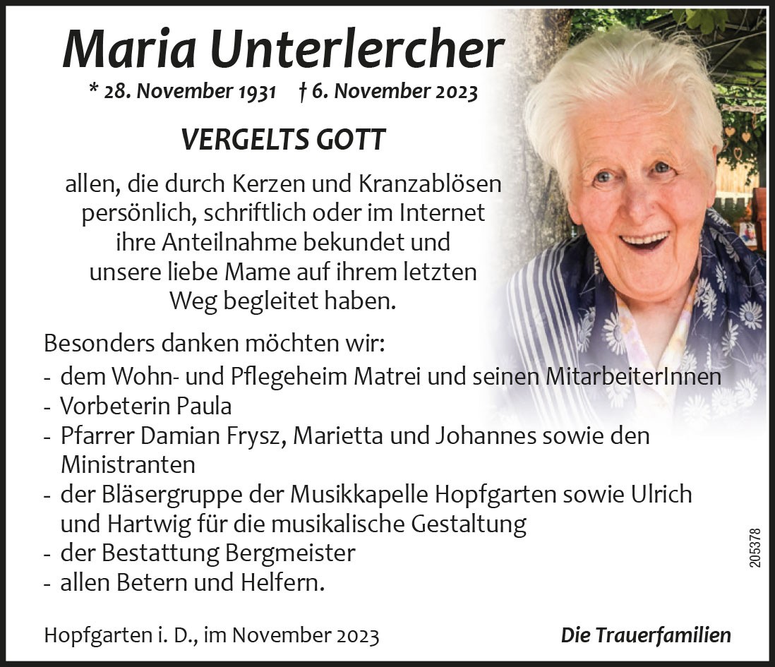 Maria Unterlercher