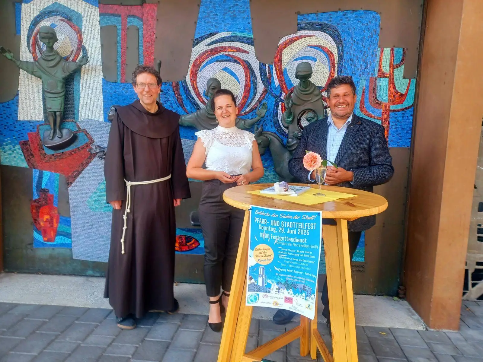 Pfarrer Martin Bichler, Seelsorgeraumkoordinatorin Karin Theurl und Seelsorgeraumleiter Michael Brugger, Foto: Artinger