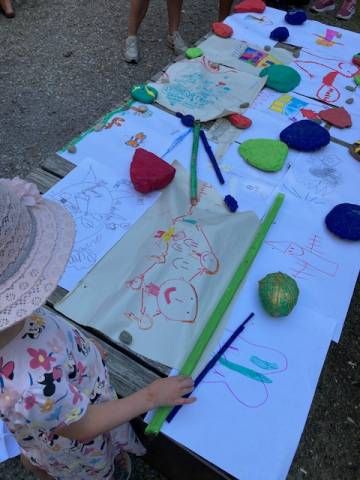 Die Arbeiten aus dem Kunst-Workshop. Foto: Stangl