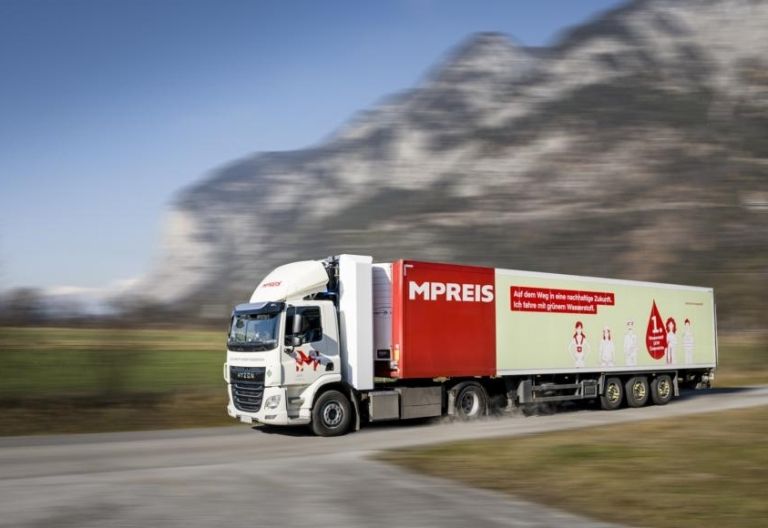 Erster Wasserstoff-LKW &Ouml;sterreichs f&auml;hrt in Tirol 