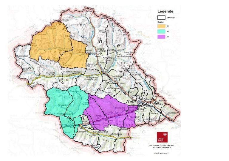 Seit Sonntag gilt Ausreisetestpflicht f&uuml;r drei Osttiroler Regionen