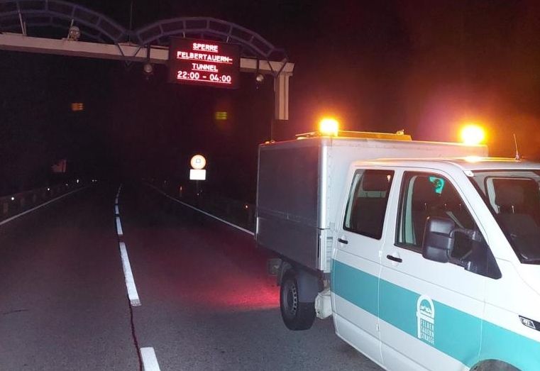 Nachtsperre im Felbertauerntunnel vom 8. auf 9. November