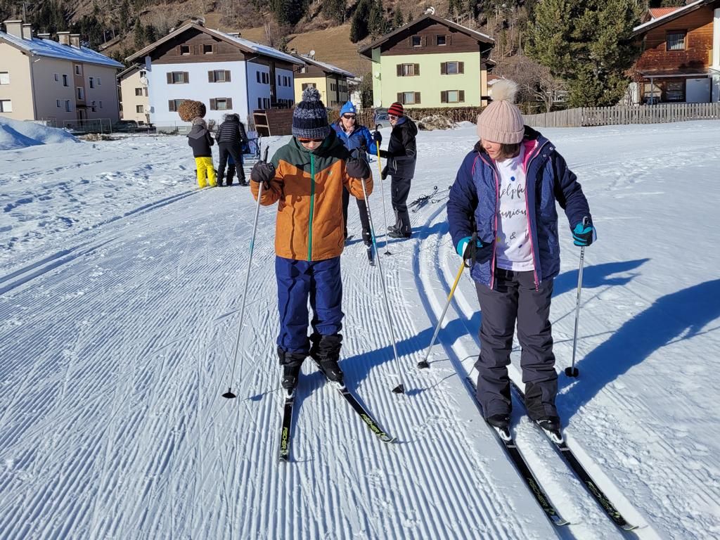 David und Nora auf der Sillianer Loipe. Foto: ASO Sillian
