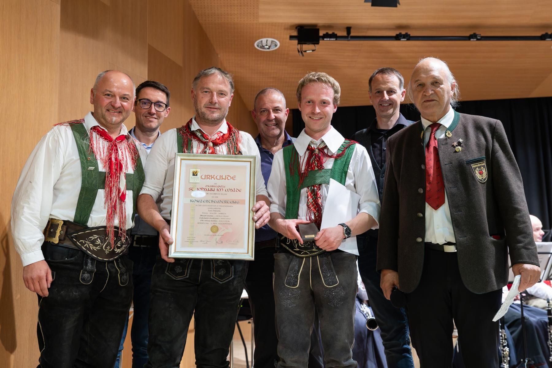 Beste Wertung in Kategorie Polka-Walzer-Marsch f&uuml;r MK St.Johann i.W., Foto: Au&szlig;erlechner