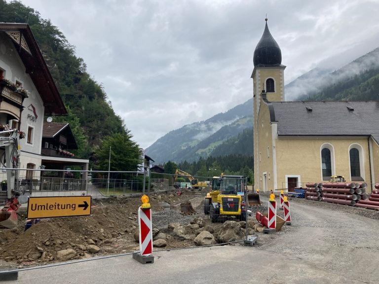 In Huben entsteht neuer Halteplatz f&uuml;r Linienbusse