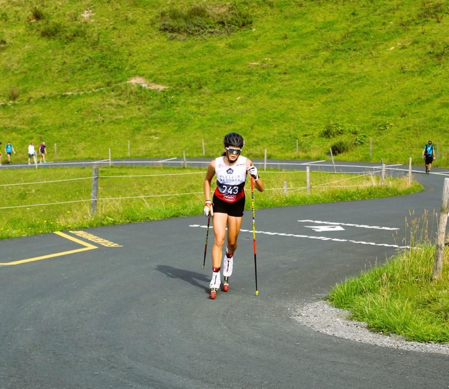 Julia Lindsberger beim Bergrollern aufs Kitzb&uuml;heler Horn